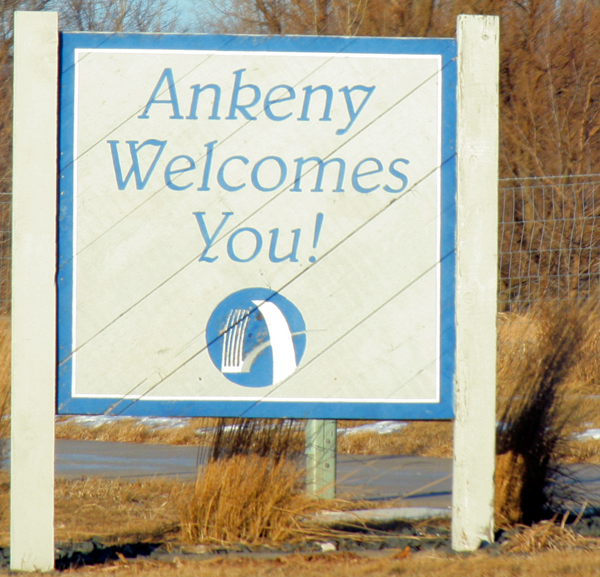 Welcome to Ankeny sign