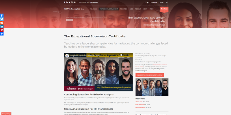 exceptional supervisor page